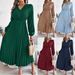 Women's Clothing Elegant Temperament V Neck Lace Waist Pleated Long Skirt_ecoleips.com