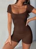 K Fitness Clothing, Women's Jumpsuit, New Product, Generous Collar, Hip Lifting, Slim Fit, Sexy Jumpsuit Shorts_ecoleips.com