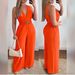 cross-border European And American Women's V-neck, Sleeveless, Diagonal Pocket, Solid Color, Sexy, Loose, Elastic_ecoleips.com