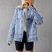 Oversized Denim Jacket For Women – Classic Loose Fit, Long Sleeve, Multiple Colors (Black, Navy, Light Blue, White) – Casual & Streetwear Essential_ecoleips.com
