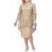 K New Dress Large Women's Evening Dress Lace Embroidered Two Piece Set Temperament Commuting Slimming_ecoleips.com