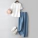 Women's Clothing Fashion Casual Suits For Women Summer New Loose Short Sleeved T Shirts Simple Tops And Pants Slim Two Piece Suits_ecoleips.com