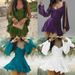 Voya Women's 2026 Spring New Sexy Hot Girl Solid Color Low Neck Off Shoulder Dress Short Skirt Available In Multiple Colors_ecoleips.com