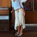 Talenza Summer Women's Maxi Skirts Fashion Sexy Hollow Irregular Ruffled Lace-up Skirts New Casual Commuting Chic Female Skirts_ecoleips.com