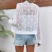 European American Cross-border 2026 New Autumn And Winter Elegant Women's Lace Splicing Front-zip Casual Jacket_ecoleips.com