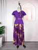 Paisley Print Button-Down A-Line Dress – Stylish Plus-Size Short Sleeve Dress For Women_ecoleips.com