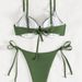 Women's Clothing Women's Two Piece Bikini Set European American Style Popular Polyester Fabric With Underwire Side Ties_ecoleips.com
