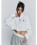 American Style Slim Stand Collar Sun Protection Short For Women's Jazz Dance Outerwear, Waist Up Quick Drying Sports_ecoleips.com