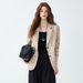 Women's Grey Floral Print Suit Jacket Petite Size High-End Korean Style Spring Autumn Blazer_ecoleips.com
