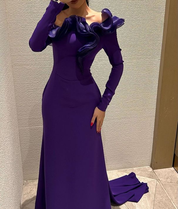 Women's Clothing Autumn And Winter New Women's Clothing Sexy Trailing Lace Ball Evening Dress_ecoleips.com