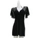 Women's One Piece Swimdress V Neck Sheer Lace Flare Sleeve Tummy Control Modest Summer Beach Vacation Bathing Suit Swimwear_ecoleips.com