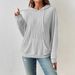 2026 Autumn Winter New Cross-Border European And American Women's Clothing Knitted Sweater Hooded Ribbed_ecoleips.com