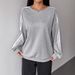 AD706 European And American Cross-border Autumn New Casual Comfortable Loose Fashion Versatile Long-sleeve Round-neck_ecoleips.com