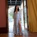 Floral Chiffon Maxi Dress – Strappy Backless Sundress With Waist Tie For Beach Vacations_ecoleips.com
