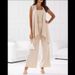Women's Clothing Sleeveless Cardigan Vest Wide Leg Trousers 3 Piece Set_ecoleips.com