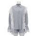 Women's Patchwork Design Two Piece Set Lace Collar Flared Sleeve Top And Shorts Striped Fashion Spring Autumn Style_ecoleips.com