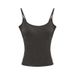 Aria Basics Aria Basics Meiyabi Backless Slim Waist Chest-Enhancing Spaghetti Strap Camisole Women With Chest Pads, European And American Style,_ecoleips.com