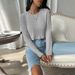 Voya International Best-selling Women's Casual Versatile T-shirt, Spring/summer Simple Commuter Solid Color Short Crop Top_ecoleips.com