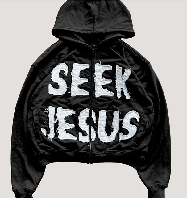 Y2K Streetwear Zip-Up Hoodie – Oversized 3D Letter Print (XS-4XL, Black/Red/Camel) – Unisex Hip-Hop Fashion_ecoleips.com