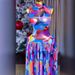 Elegant Printed Sleeveless Banquet Dress for Women Pleated Cross Border INS European And American Style 2026_ecoleips.com