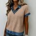 2026 Cross-border European And American Independent Site Casual Denim Patchwork Knitted_ecoleips.com