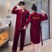 Voya Bride's Women's Robe, Nightgown, Sleepwear, Gold Velvet Slip Dress_ecoleips.com