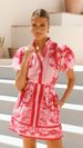 European And American 2025 New Casual Fashion Puff Sleeve Linen Short Skirt Suit_ecoleips.com