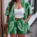 2024 European And American Cross-Border Spring Summer New Women's Fashion Printed Casual Vacation Style Cardigan_ecoleips.com