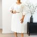 Short Sleeve Square Neck Solid Color High Waist Lotus Leaf Edge Hip Wrap OL Pencil Skirt_ecoleips.com