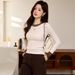 2025 #Superior Choice # Advanced Design Style Western Color Contrast T-Shirt Women's Long Sleeve 2025 Autumn New Cotton Base_ecoleips.com