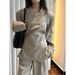 Women's French Smart Wide Shoulder Oversized Suit Jacket Casual Slimming Style Simple Spring New Louvre Blazer_ecoleips.com