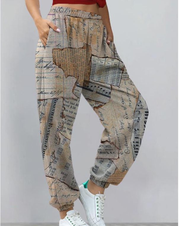 Oversized Printed Jogger Pants – High Waist Drawstring Sweatpants With Artistic Patterns (6 Designs, 6 Sizes)_ecoleips.com