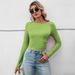 Voya Women's 2026 Spring/Summer New Half Open Collar Style Commuting Slim Fit Ultra Short Solid Color Women's T-shirt Top_ecoleips.com