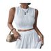 Summer OL Temperament Sleeveless round Neck Slim Fit Women's Vest European And American Style 2024 New Women's Clothing Tops_ecoleips.com