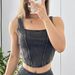 European American Denim Sports Camisole Vest Thin Sexy Elastic Fitness Top for Women Summer Outdoor Wear_ecoleips.com