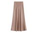 Elegant Acetate Satin Maxi Skirt – High-Waisted Mermaid Hem With Hidden Zipper (S/M/L/XL/2XL)_ecoleips.com
