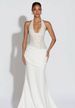 SDM208 Women's Elegant Brown Halter Neck Party Evening Dress Floor Length Sexy Skirt Wholesale Direct From Export Source_ecoleips.com