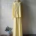 Elegant Long Sleeve Flowy Maxi Dress Set – Soft & Comfortable Loose Fit A-Line Dress With Turn-Down Collar, Breathable Poly-Cotton Blend, Casual_ecoleips.com