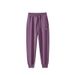 High Waist Casual Sports Purple Straight Pants Women's Simple Loose Versatile Trousers_ecoleips.com