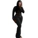 Women's Clothing New Style Fashionable And Elegant Waffle Hooded Two Piece Suit_ecoleips.com