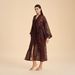 Aria Basics New Cross-border W's Pajamas, European And American Satin Chiffon Printed Robe, Loose Long Home Wear Nightgown For_ecoleips.com
