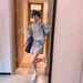 Fashionable Korean Style Women's Two Piece Set Long Sleeved Top And Skirt Early Autumn Design New for 2024_ecoleips.com