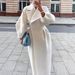 Elegant Vintage-Inspired Long Wool Coat For Women - Winter Fashion With Lantern Sleeves & Notched Lapel (Multiple Colors & Sizes Available)_ecoleips.com