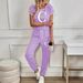 Women's Clothing Color Block Trim Casual Suit Loose Fit Short Sleeve Spring Summer Autumn New_ecoleips.com