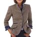 Women's Casual Style Wool Coat Multi Button Color Block Design Spring New Arrival Outerwear_ecoleips.com
