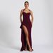 Women's Sexy Halter Evening Dress New Backless High Slit Fashionable Gown_ecoleips.com