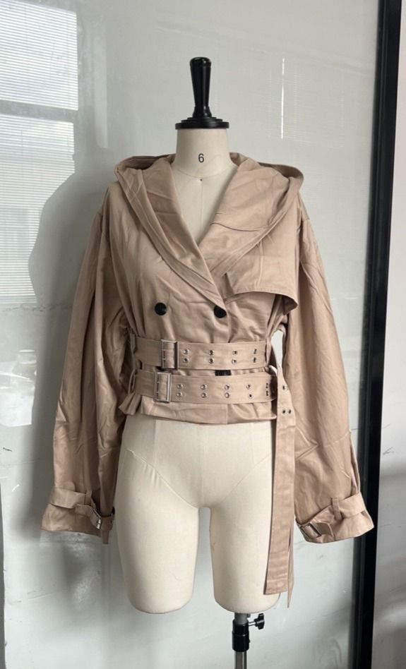 Stylish Belted Hooded Trench Coat – Slim-Fit Long/Short Coat For Women (S-L)_ecoleips.com