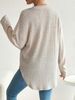 K Long Sleeved Maternity T-shirt With Button Up Front And Shoulder Down Sleeves For Pregnant Women_ecoleips.com