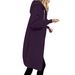 Women's Longline Hooded Loungewear Sweatshirt Winter Pullover With Pockets Cozy Casual Zip-Up Hoodie_ecoleips.com
