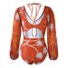 Long Sleeve Rash Guard Swimsuit – Tropical Floral Print UV Protection One-Piece With Tummy Control (UPF 50+, Quick-Dry Polyester)_ecoleips.com